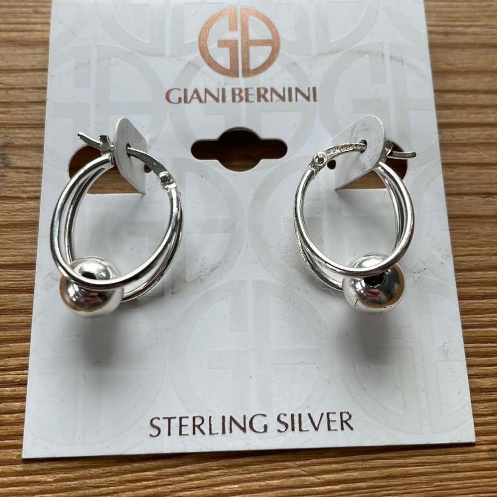Gianni Bernini sterling silver cuff earrings NWT